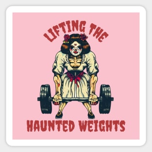 Haunted weights Sticker